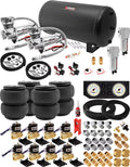 Vixen Air Suspension Kit for Truck/Car Bag/Air Ride/Spring. On Board System- Dual 200psi Compressor, 6 Gallon Tank. For Boat Lift,Towing,Lowering,Load Leveling,Onboard Train Horn VXX1208FW/4863DCF