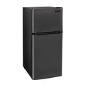 FRIGIDAIRE 4.5 Cu Ft, 2 Door Refrigerator With Freezer Capacity 1.35 Cu Ft, Manual Defrost Black Stainless Steel