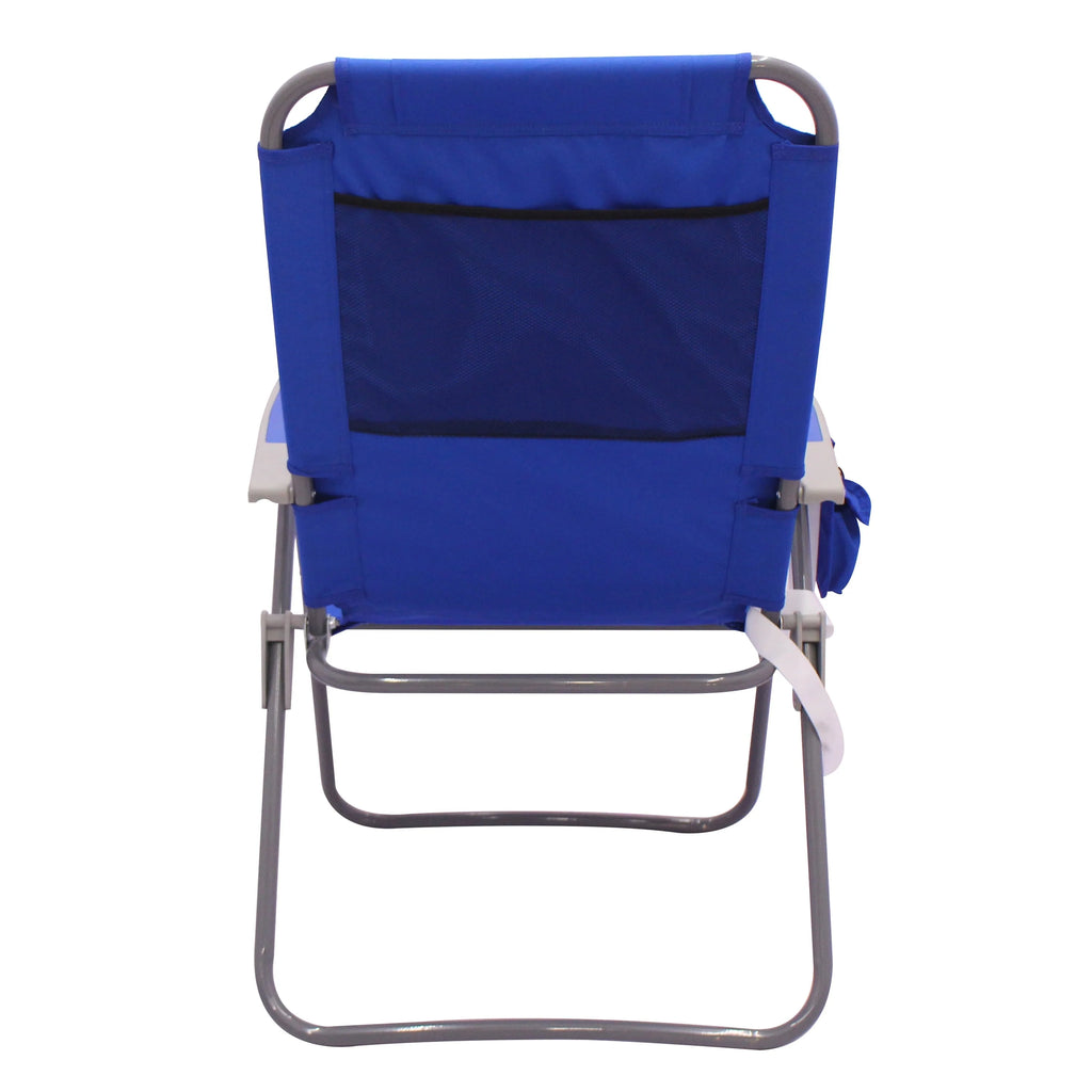 2-Pack Mainstays Reclining 4-Position Oversize Beach Chair, Blue