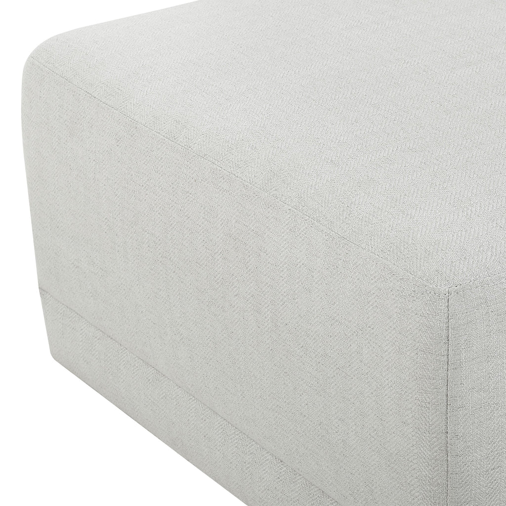 Beautiful Drew Modular Sectional Sofa with Ottoman by Drew Barrymore, Gray Fabric