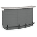 Suncast Backyard Oasis Entertainment Outdoor Bar with Pull-Out Drawers and Shelves, Marble