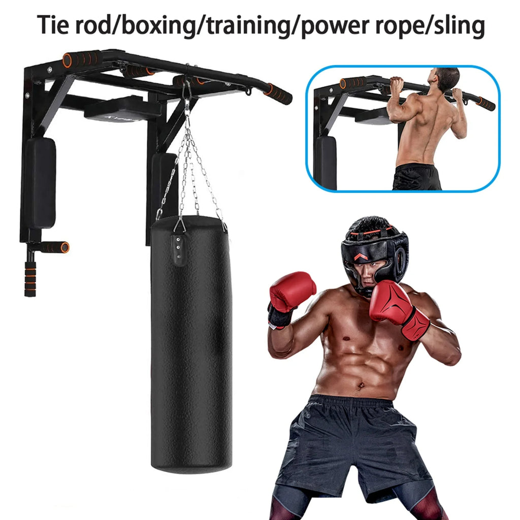 Dual-Use Wall-Mounted Pull-up Bar for Home Gym Strength Training Equipment Chin Up Steel Bar