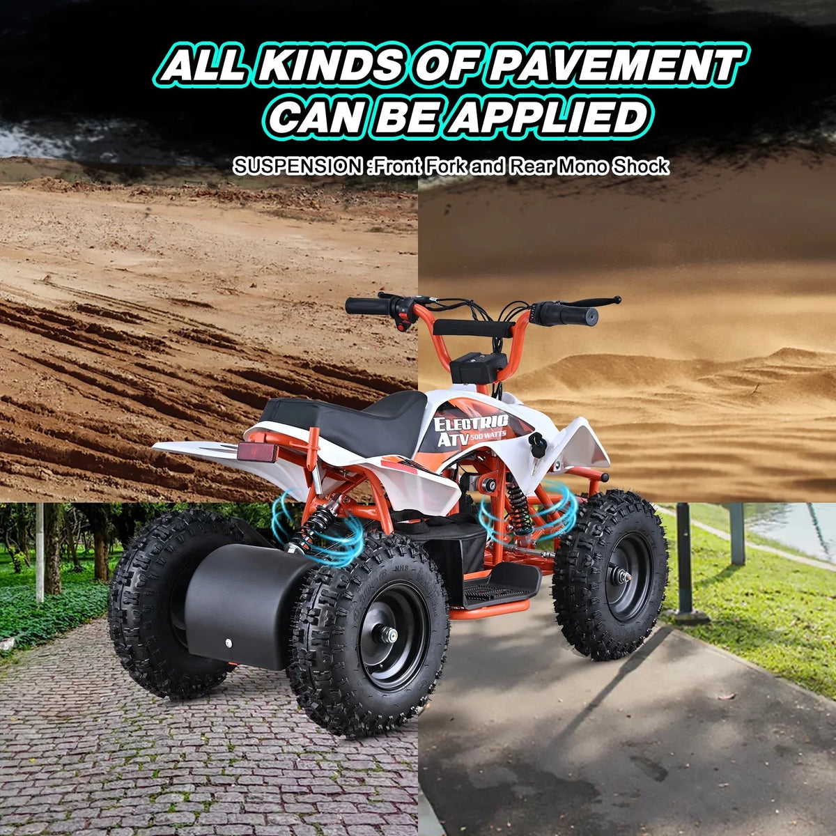 Aoemoe 500W Ride-On Racer �C 15mph Speed, 36V Battery, 45�C60 Min Play, Blue