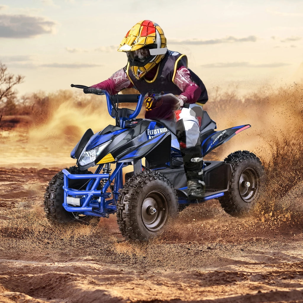 Aoemoe 500W Ride-On Racer �C 15mph Speed, 36V Battery, 45�C60 Min Play, Blue