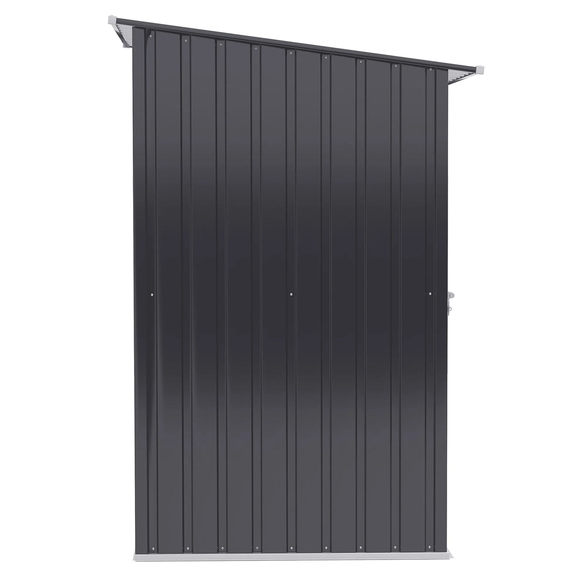 Outsunny 4.6' x 9' Metal Outdoor Storage Shed, Garden Utility Tool House with Double Lockable Doors for Backyard, Patio, Lawn, Garage, White