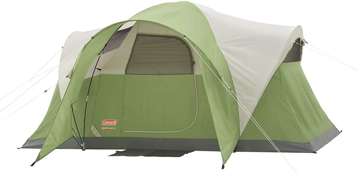 Coleman Montana Camping Tent, 6/8 Person Family Tent with Included Rainfly, Carry Bag, and Spacious Interior, Fits Multiple Queen Airbeds and Sets Up in 15 Minutes