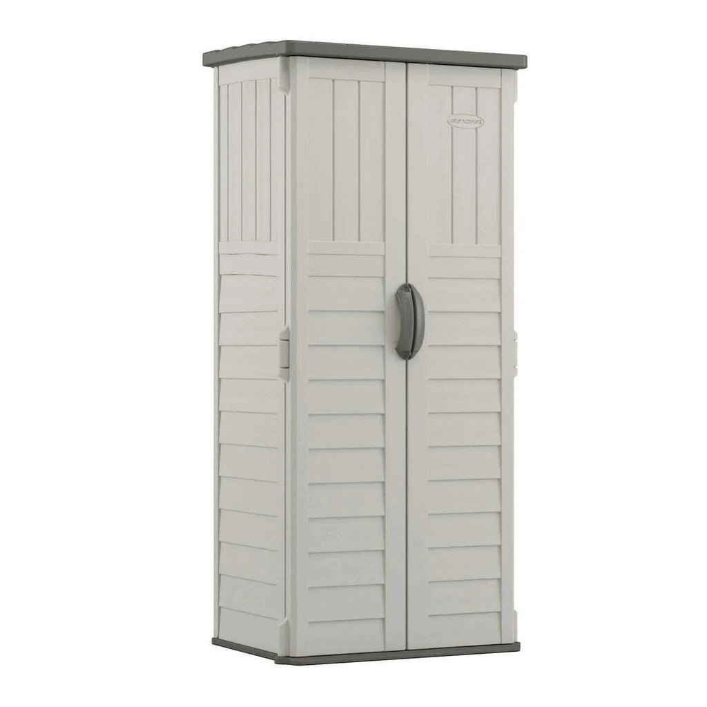 Suncast BMS1250 Resin Vertical Storage Shed Building, 22 cubic feet