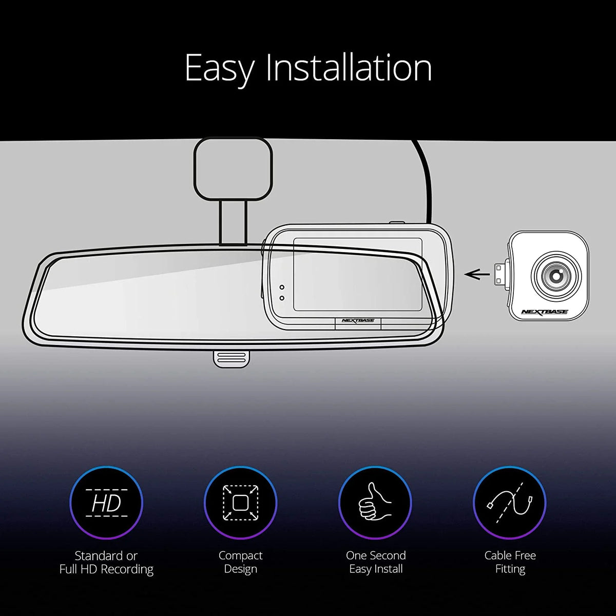 Nextbase Dash Cam Rear Facing Camera Wide (322/422/522/622)