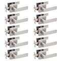 Probrico 10 Pack Square Door Lever Door Lock Handle Lockset Keyless Doorknobs Passage Knobs Lockset Interior Hallway Passage Closet in Satin Nickel C63