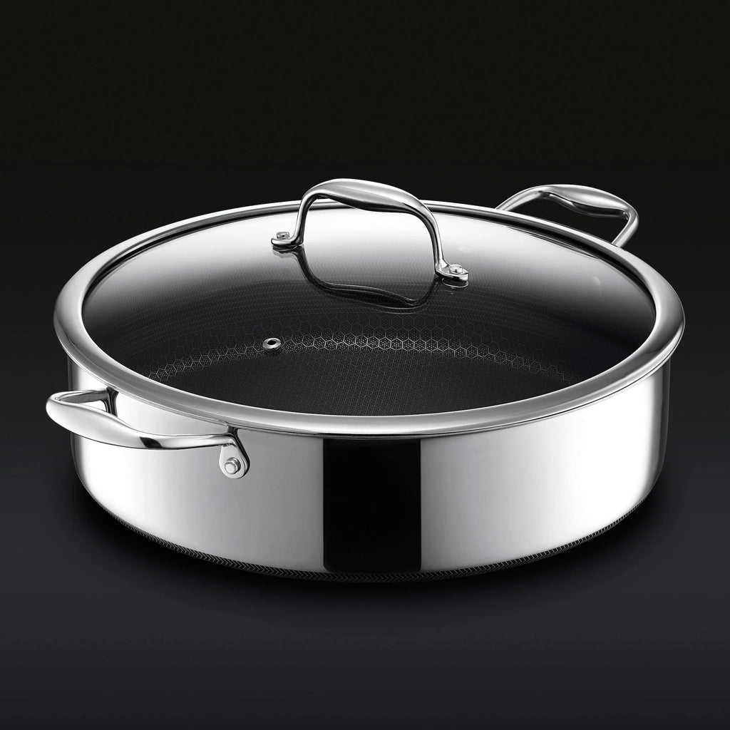 Hybrid Deep Saut�� Pan/Chicken Fryer with Lid, 7-Qt