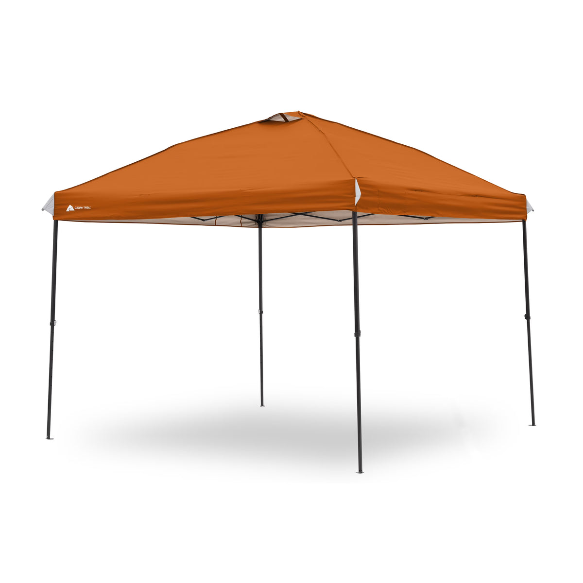 Ozark Trail 10x10 Instant Pop Up Canopy Tent with Simple Push Setup – Straight Leg Pop-Up Tent for Tailgating, Camping & Events, White