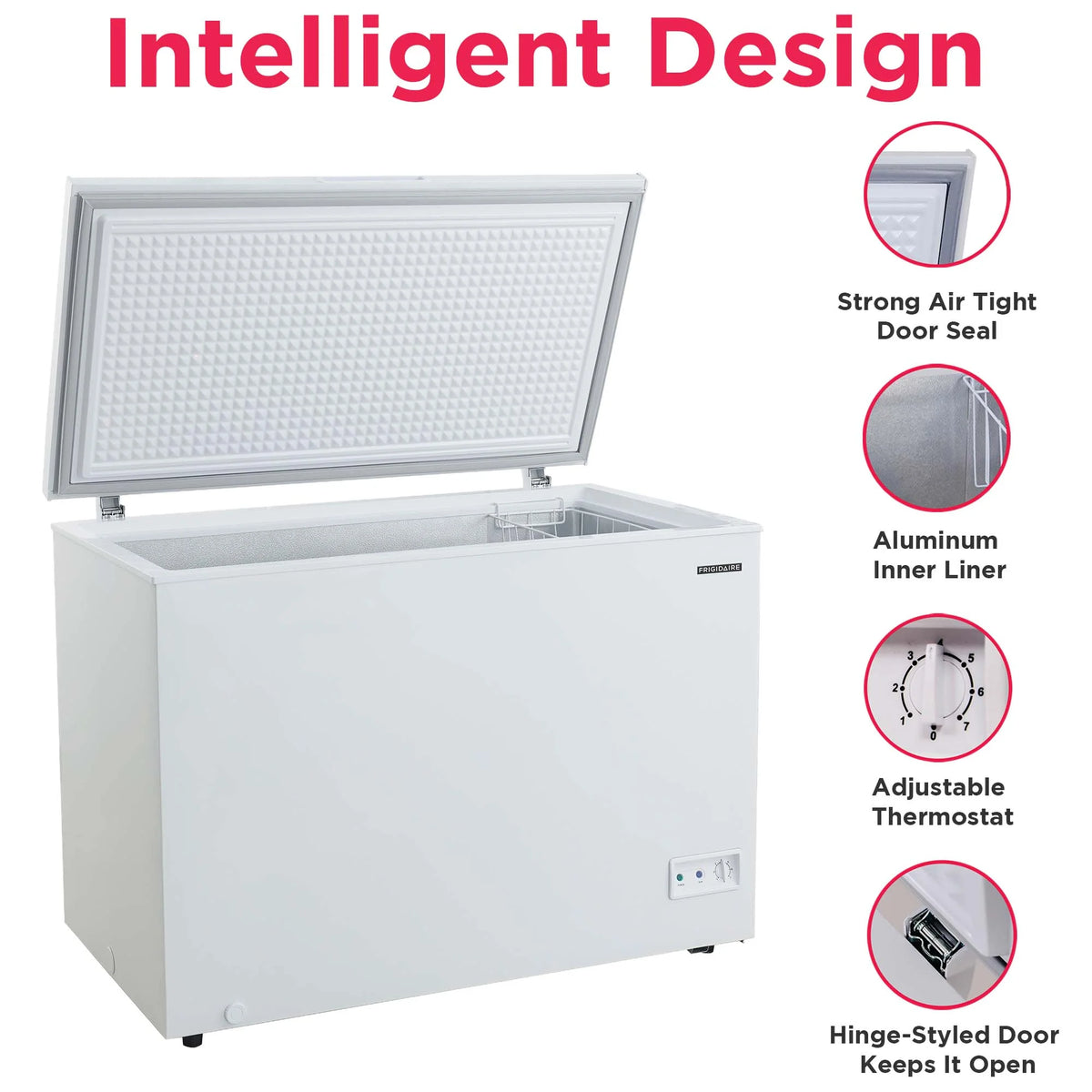 Frigidaire 10.3 Cu. ft. Chest Freezer, Garage Ready, EFRF1005, White