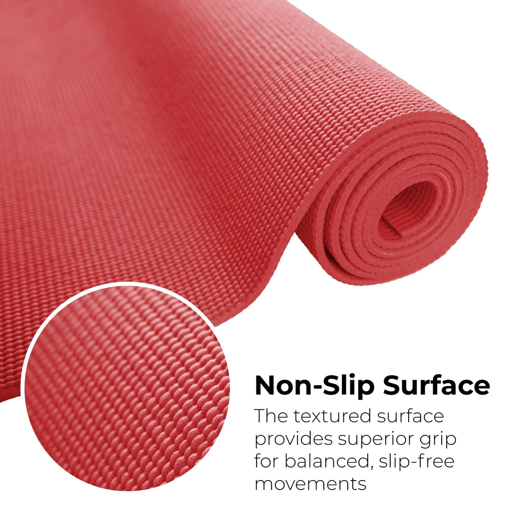 Hello Fit Bulk Yoga Mats, 10-Pack – 68" x 24", 4mm Thick, Non-Slip & Non-Toxic – Ideal for Schools, Studios & Gyms, Assorted