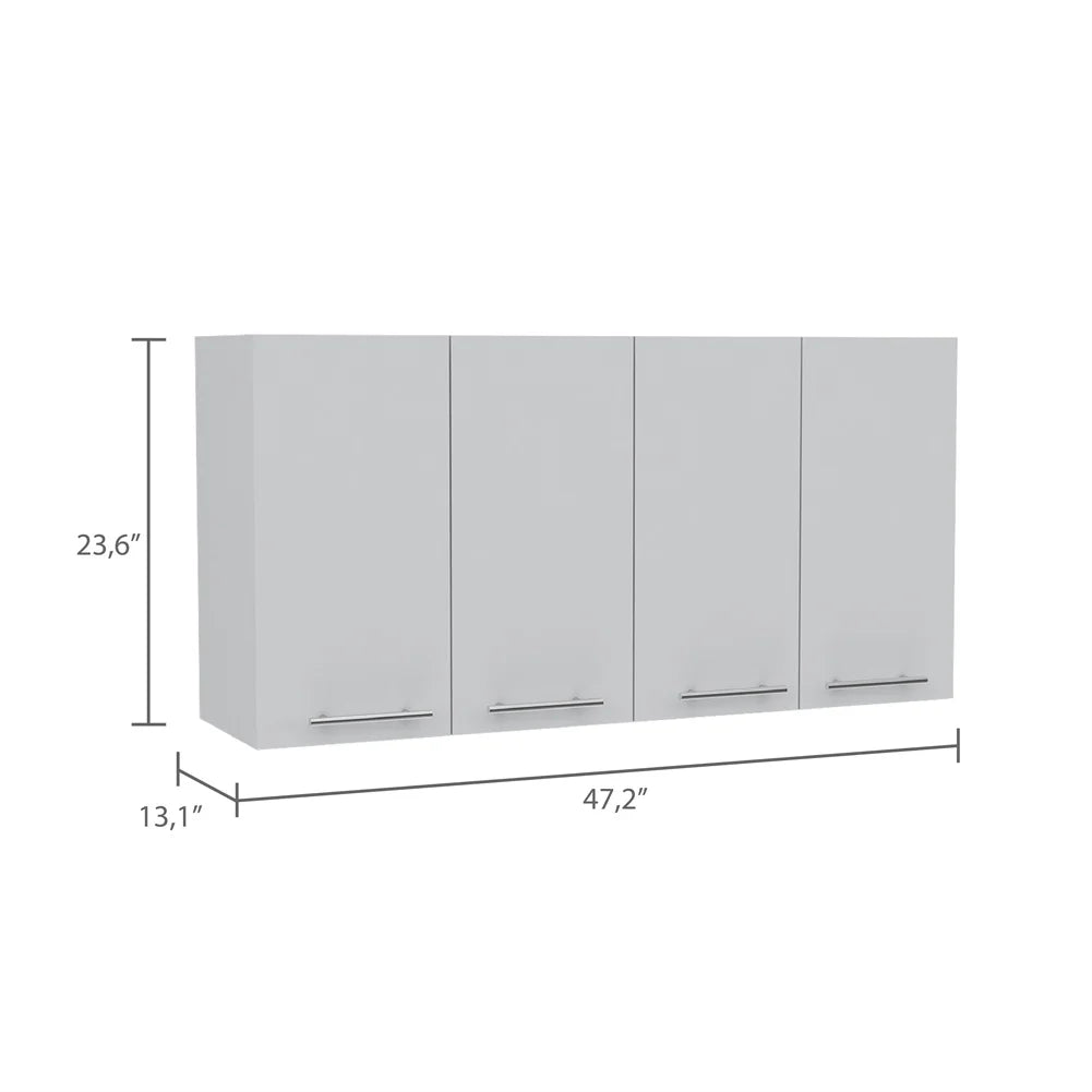 Cfowner 3 Door Wall Mounted Storage Cabinet, 47.20" W x 23.6" H x 13.10" D, White