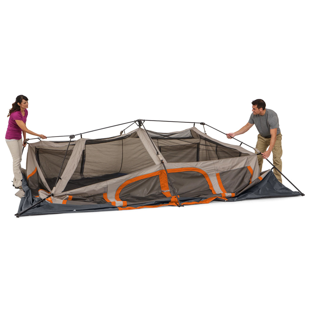 Ozark Trail 10-Person Instant Cabin Tent – 2-Room Family Camping Tent with Rainfly