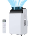 2025 New 14000 BTU Portable Air Conditioner Cools up to 750 Sq.Ft, 3-in-1 Quiet Portable AC Unit with Remote Control & Installation Kits for Large Room, 3 Speed, Auto Swing, 24H Timer