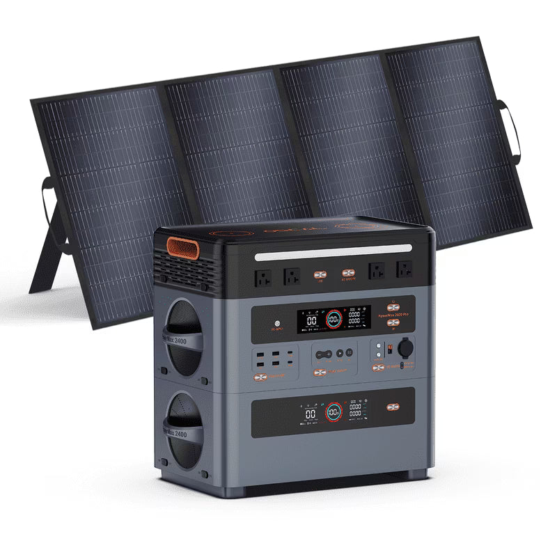 OSCAL PowerMax 6000 Portable Power Station, 3600Wh LiFePO4 Battery with 6000W Output, BP3600 Expansion Battery & 200W Solar Panels, Solar Generator for Camping, Home, Outdoor, Emergency Use
