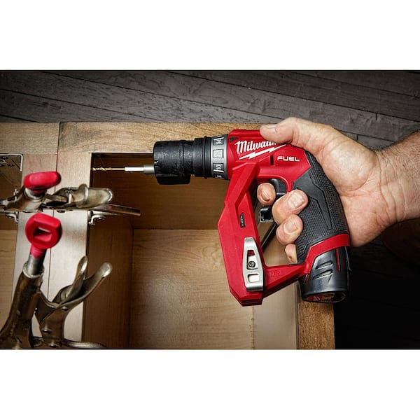 M12 FUEL 12V Lithium-Ion Brushless Cordless 4-in-1 Installation 3/8 in. Drill Driver Kit with 4-Tool Heads