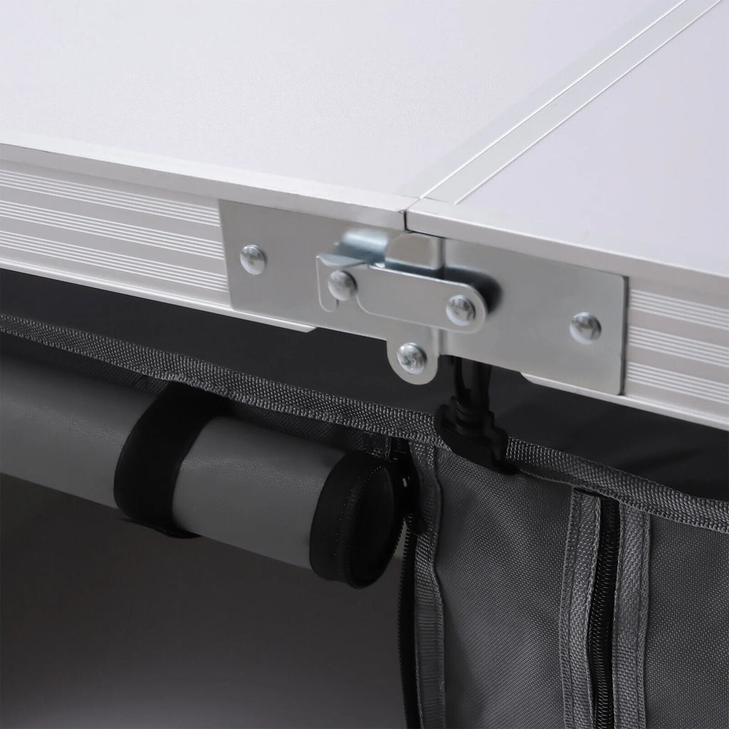 Folding Camping Table Portable Aluminum Camping Table Height Adjustable Camping Cook Station for Indoor Outdoor