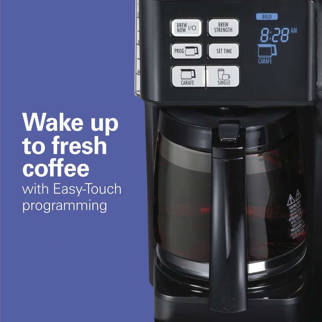 Hamilton Beach FlexBrew Coffee Maker, K Cup Pod Compatible Single Serve Coffee Maker & 12-Cup Coffee Pot, Black