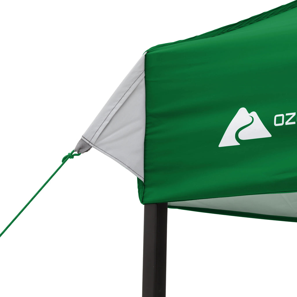 Ozark Trail 10x10 Instant Pop Up Canopy Tent with Simple Push Setup – Straight Leg Pop-Up Tent for Tailgating, Camping & Events, White