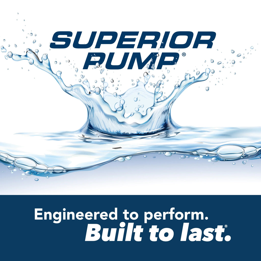 Superior Pump 91027 1/5HP Multi-Use Submersible Utility Pump with 25-Foot Hose Kit