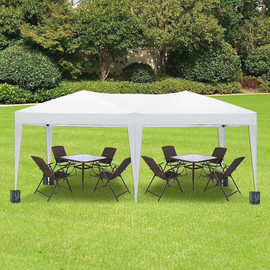 10'x20' Pop Up Canopy Tent with 6 Removable Sidewalls & Portable Rolling Bag �?Waterproof UPF 50+ Shade for Parties, Beach, Weddings & Camping