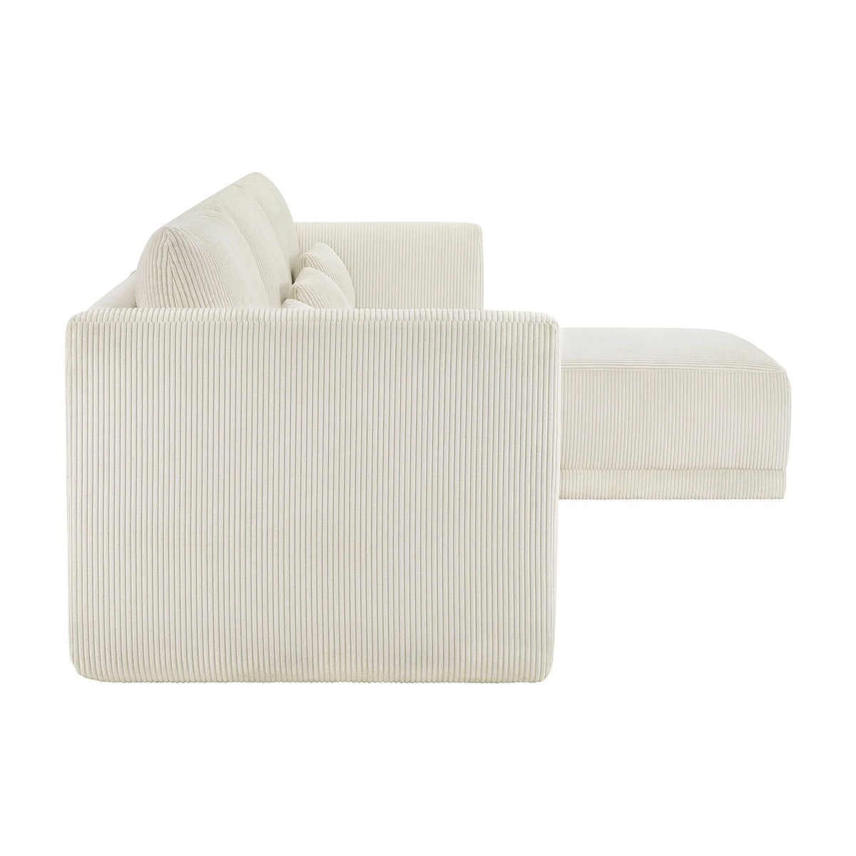Beautiful Drew Modular Sectional Sofa with Ottoman by Drew Barrymore, Gray Fabric