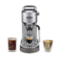 De’Longhi Dedica Duo Espresso Machine, Compact Size with Built in Frother for Latte Art, Brew Espresso, Cold Brew, Lattes & More, Stainless Steel