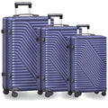 SUGIFT 3 Piece Suitcase Luggage Set with TSA Lock, Blue