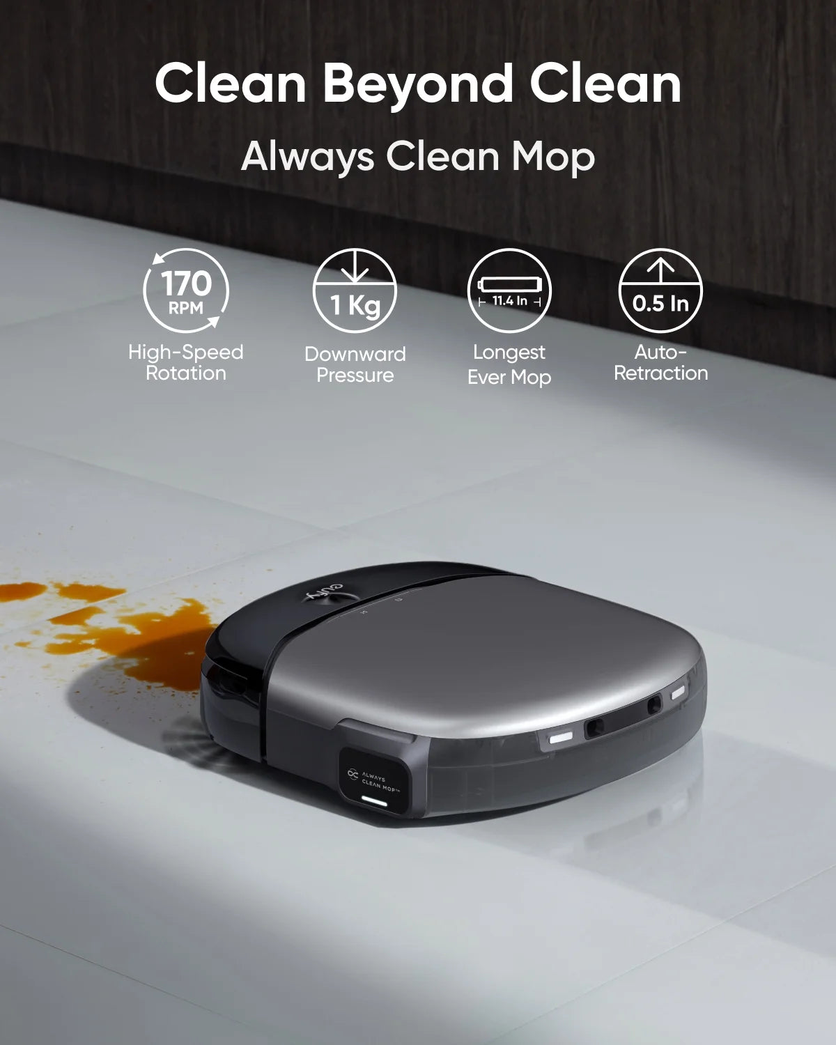 eufy Robot Vacuum Omni S1 Pro with All-in-One Station, Always Clean Mop, 8000 Pa Suction, Obstacle Avoidance, Auto Mop Washing & Drying, Self-Emptying