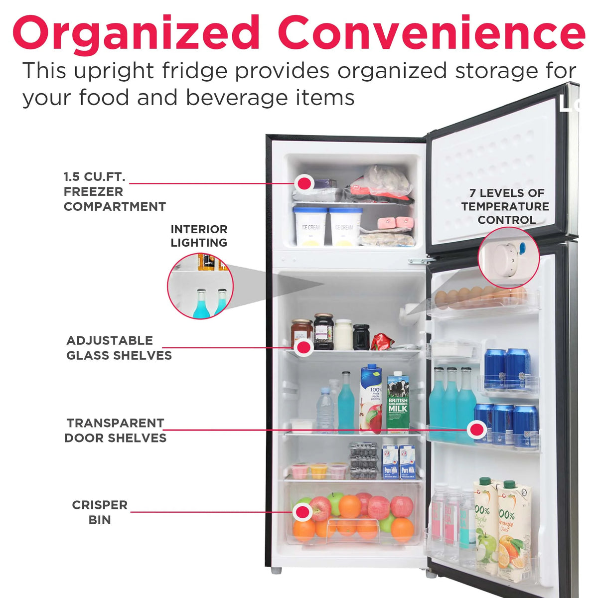 Frigidaire 7.5 Cu. ft. Refrigerator, Platinum Series, Standard Door Style - Stainless Look