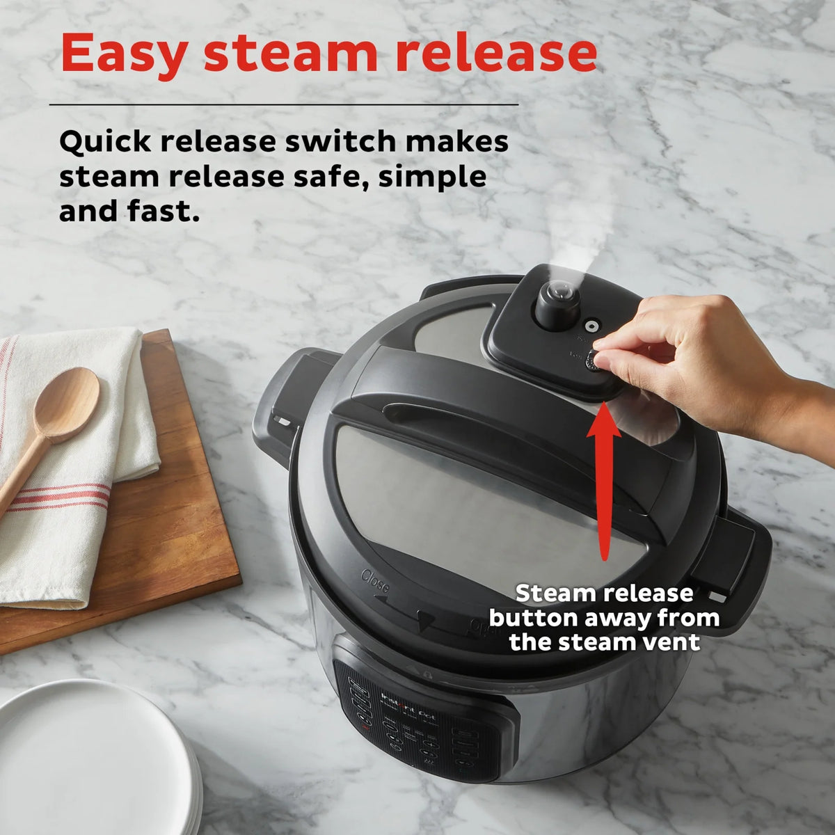 Instant Pot 6Qt RIO Chef Series 7-in-1 Multi-Cooker, Pressure Cooker, Slow Cook, & More, Black