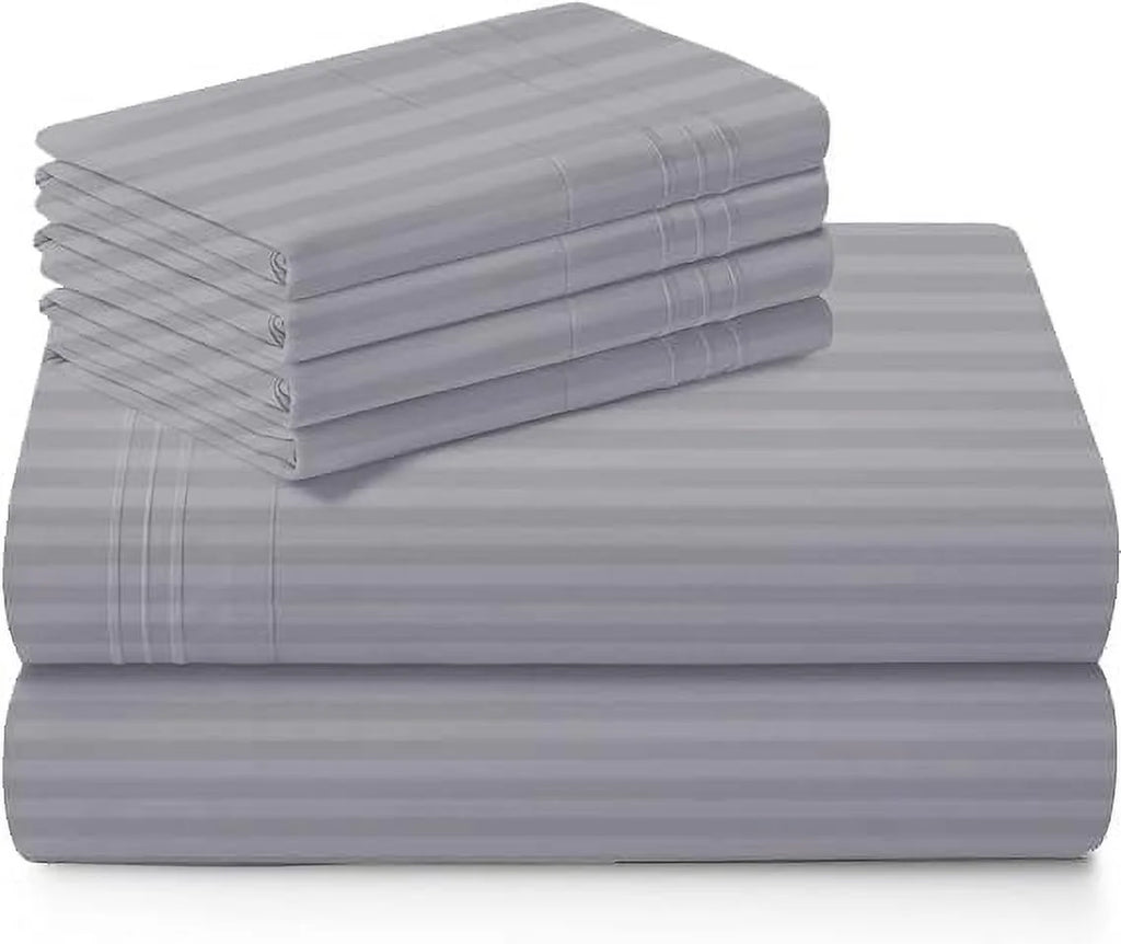 1000 Thread Count 4-Piece 100% Egyptian Cotton Bed Sheets Luxury Hotel Sheets Fits Mattress Upto 21" Deep Pocket, Twin XL Size - Burgundy Solid