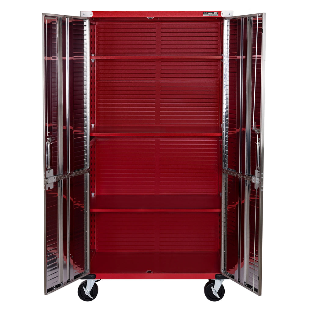 Seville Classics UltraHD Steel Body Lockable Storage Filing Cabinet Organizer Locker Shelving Unit 36" W x 18" D x 72" H, Granite