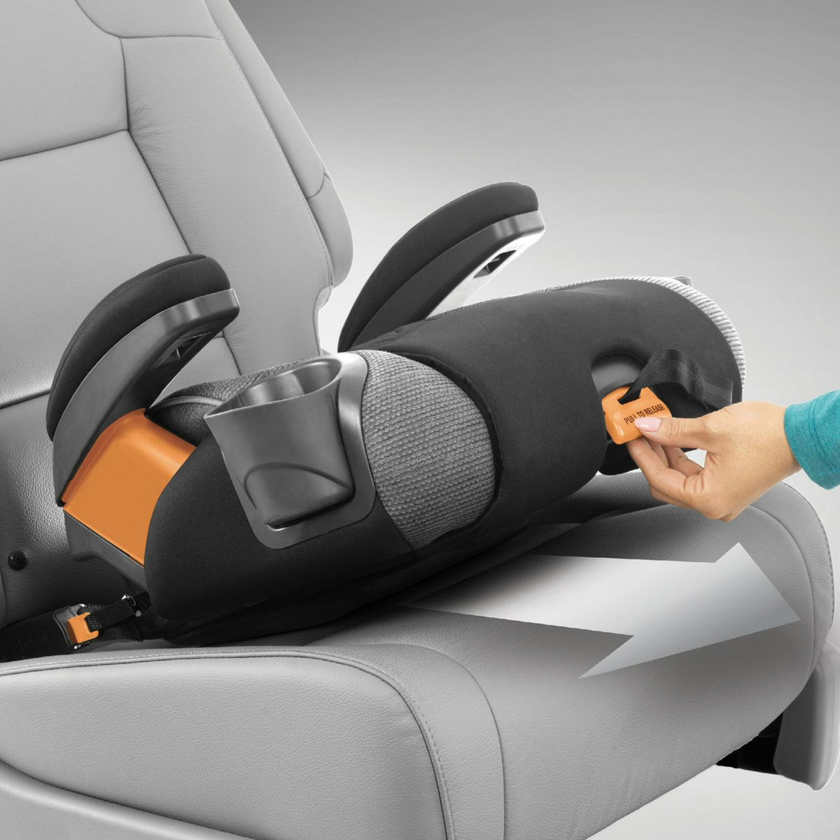 Chicco KidFit Zip Plus 2-in-1 Belt Positioning Booster Car Seat - Taurus (Black/Grey). New