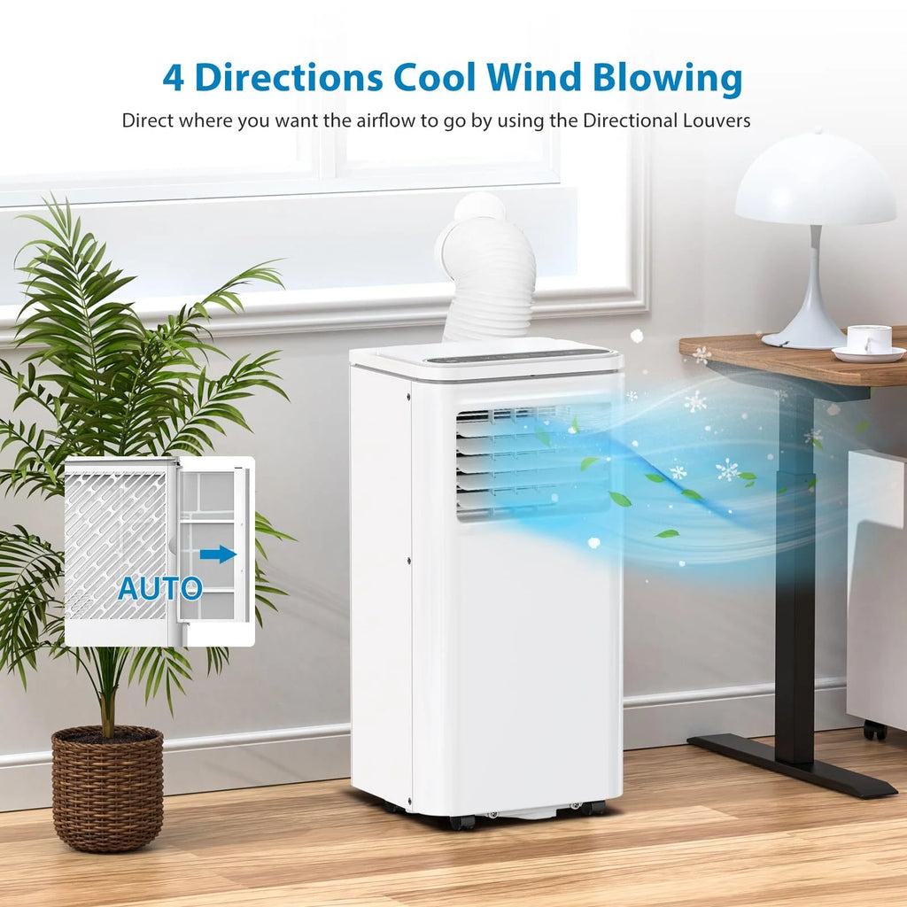 14000 BTU Portable Air Conditioner with Heat, 3-in-1 AC Unit for Rooms up to 750 Sq.Ft, Quiet Operation, Dehumidifier & Fan, Window Kit Included