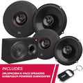 New JBL 2-Pack JBLSPKCB64 6.5" 2-Way Car Speakers & SUBBP12AM Powered Subwoofer