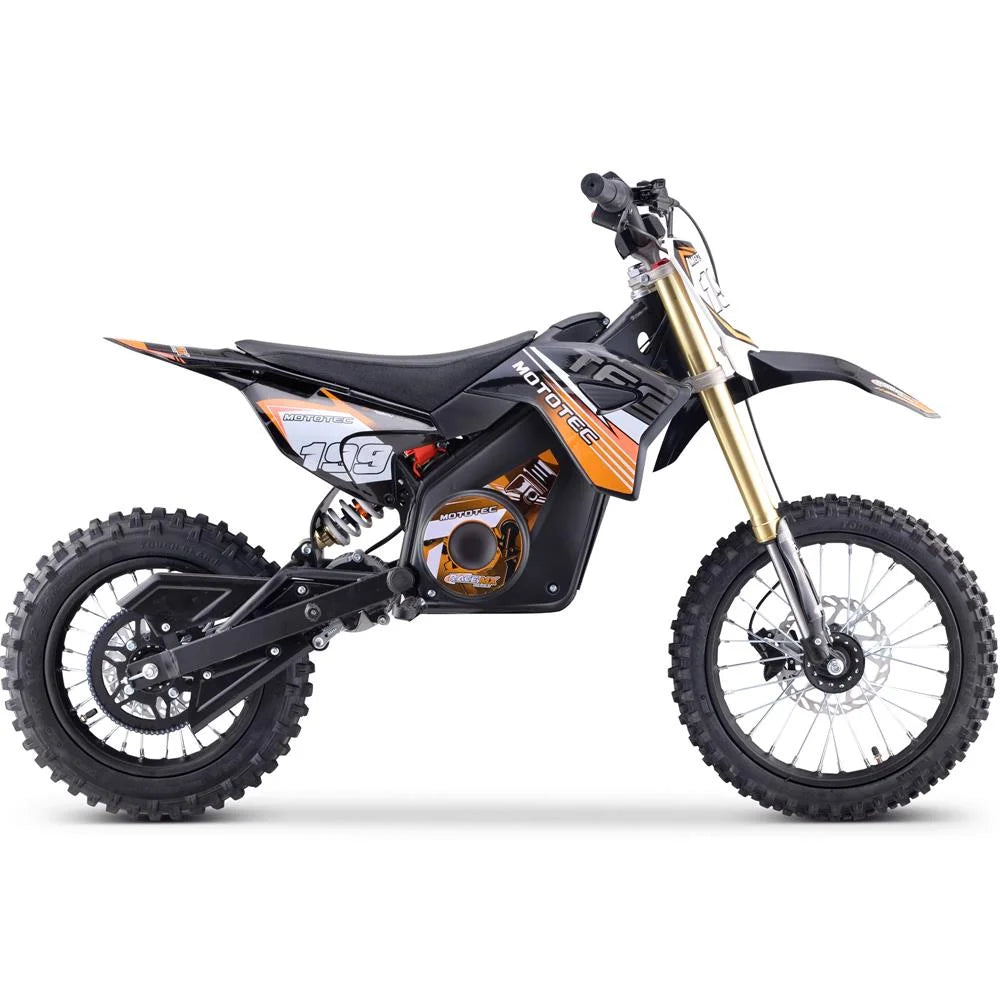 MotoTec 48v Pro Electric Dirt Bike 1800w Lithium Orange