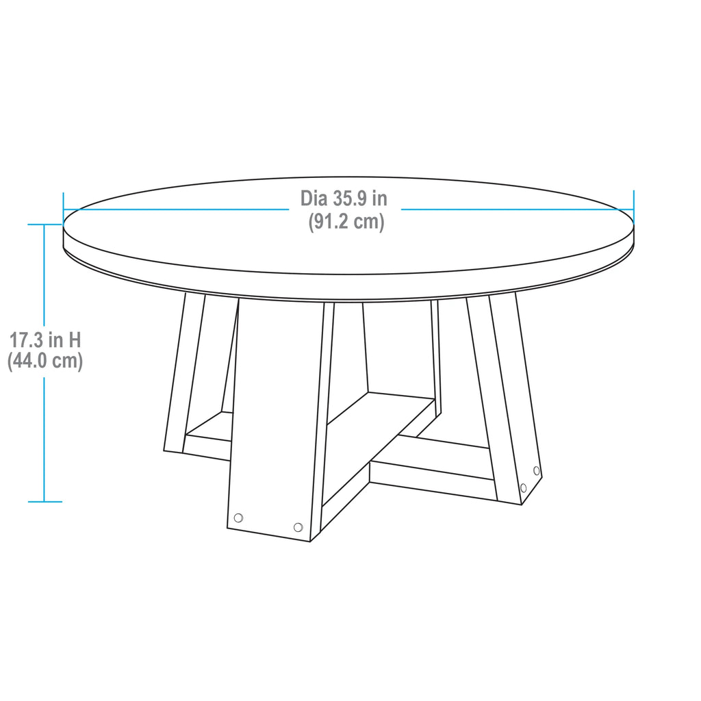 Better Homes & Gardens Ezra Coffee Table, Walnut finish