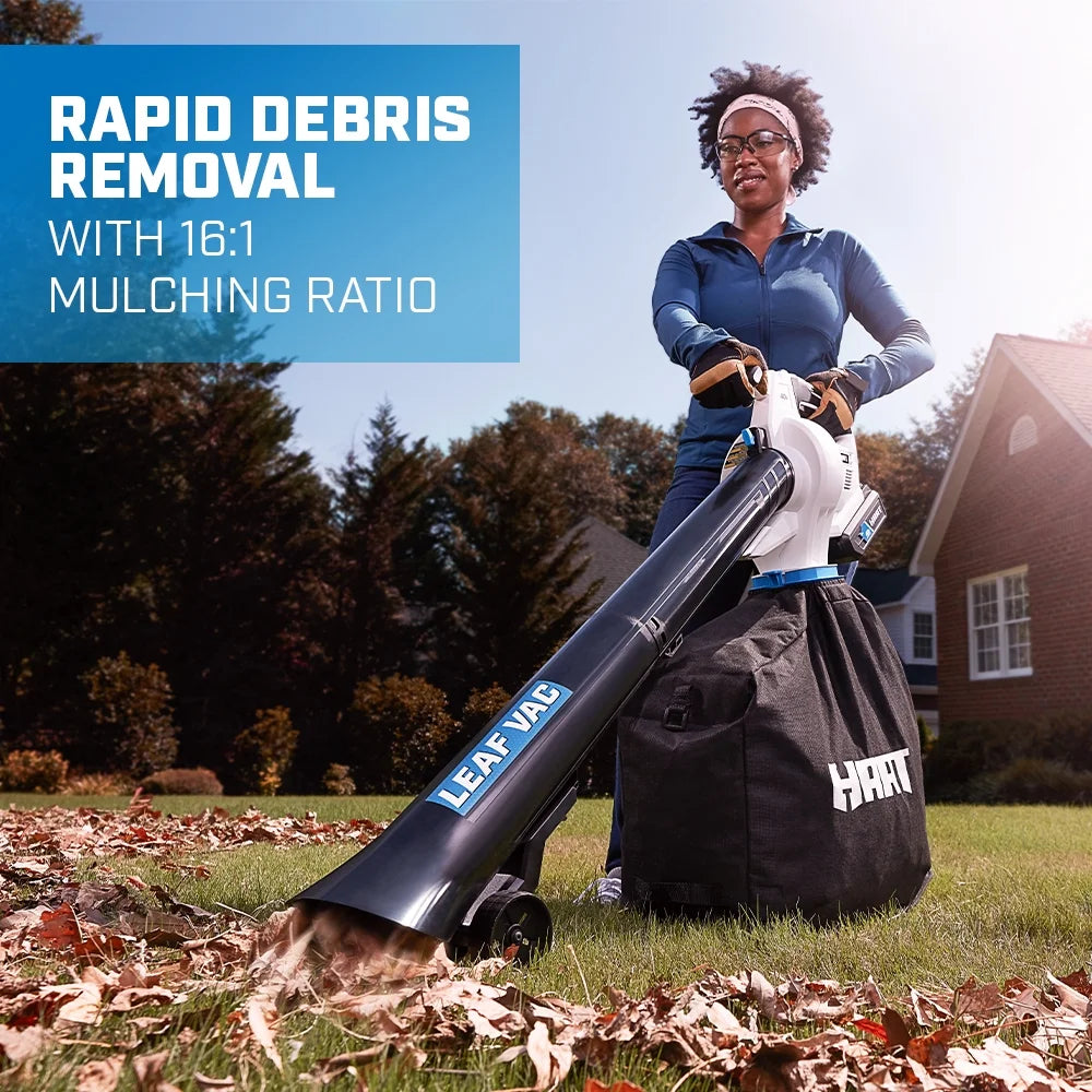 HART 40V Cordless Leaf Vacuum Kit, (1) 4.0Ah Lithium-Ion Battery