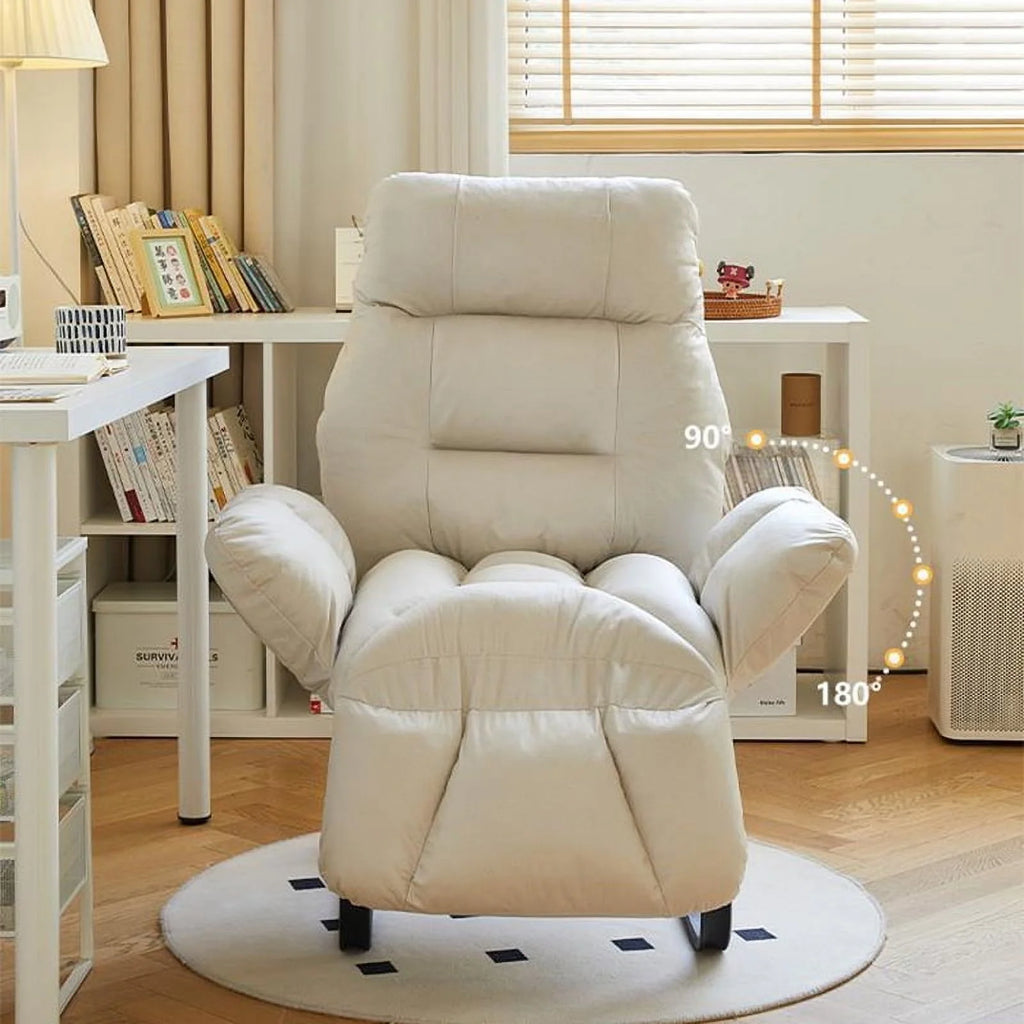 HDUTNGISN Recliner Armchair with Adjustable Backrest,White