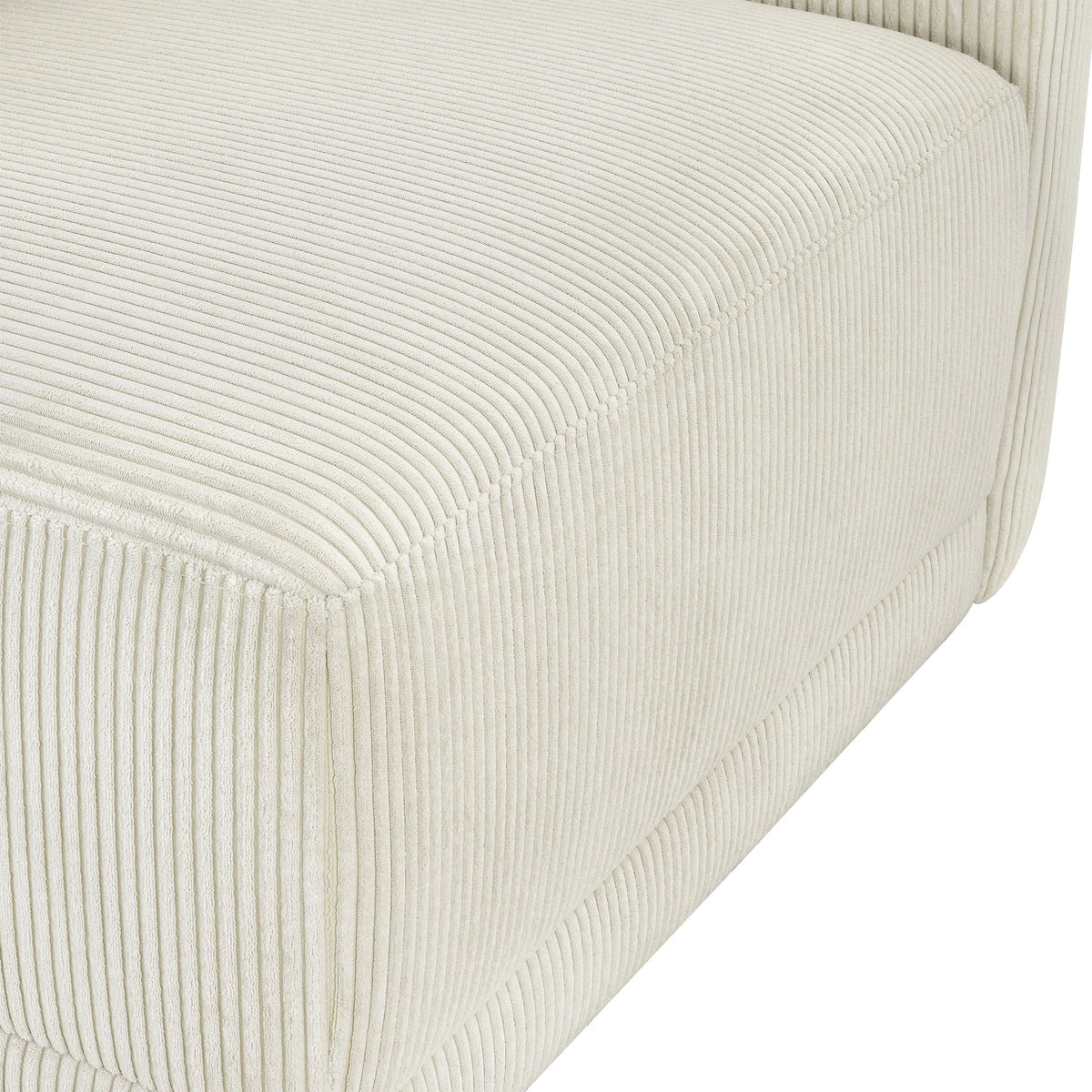 Beautiful Drew Modular Sectional Sofa with Ottoman by Drew Barrymore, Gray Fabric