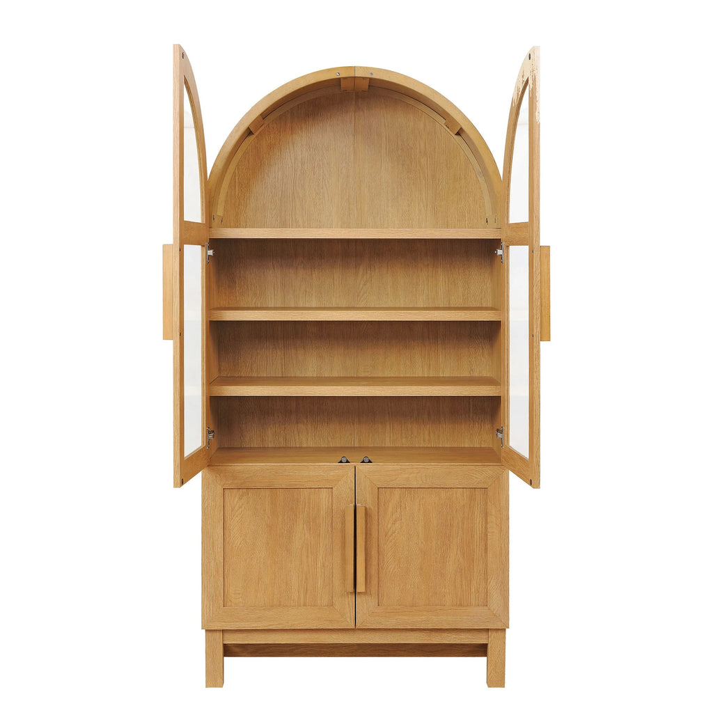 Better Homes & Gardens Juliet Kitchen Rounded Arch Cabinet, Rich Black