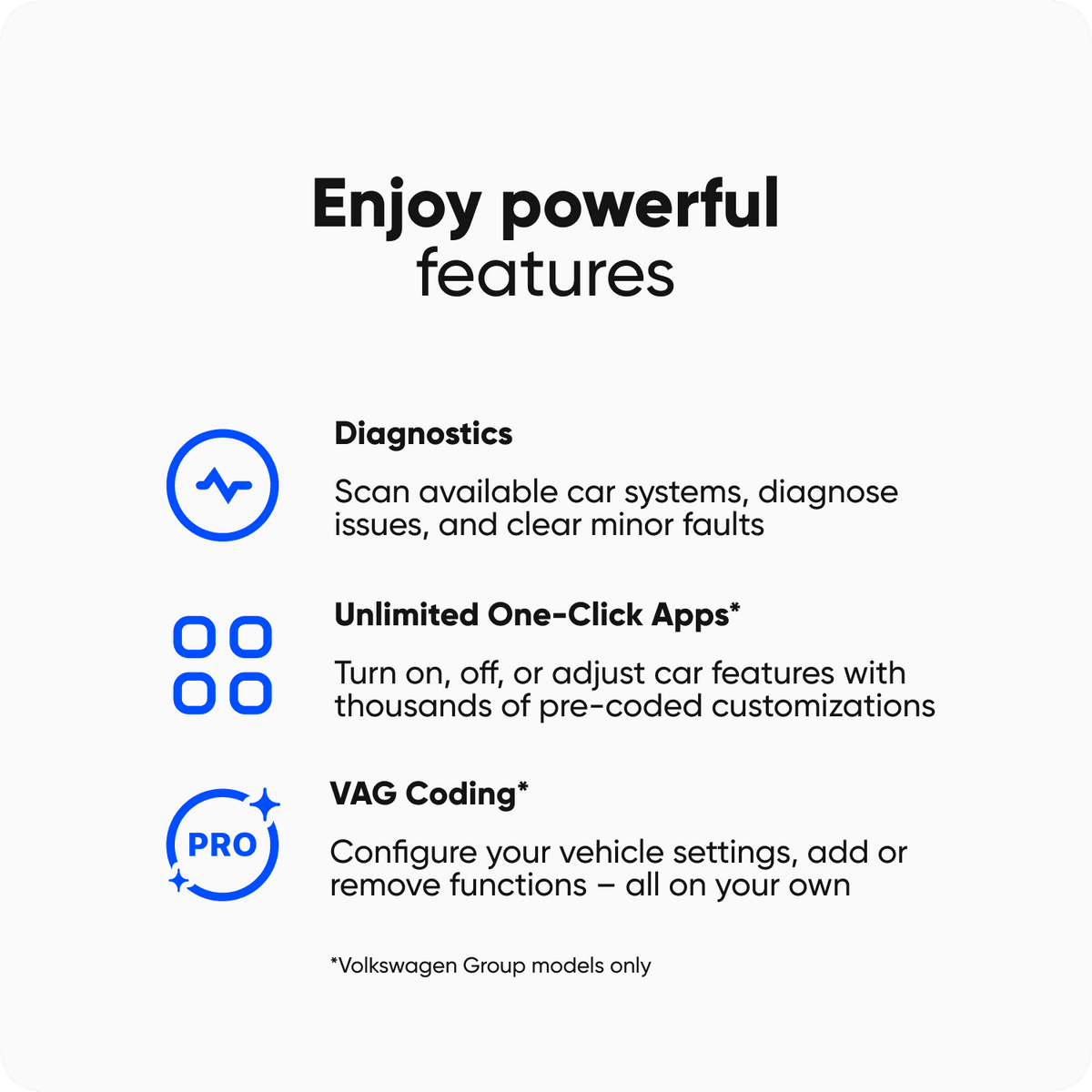 New! OBDeleven 3 Scan Tool, OBD2 Bluetooth Car Code Reader, Auto Diagnostic Scanner for iOS & Android