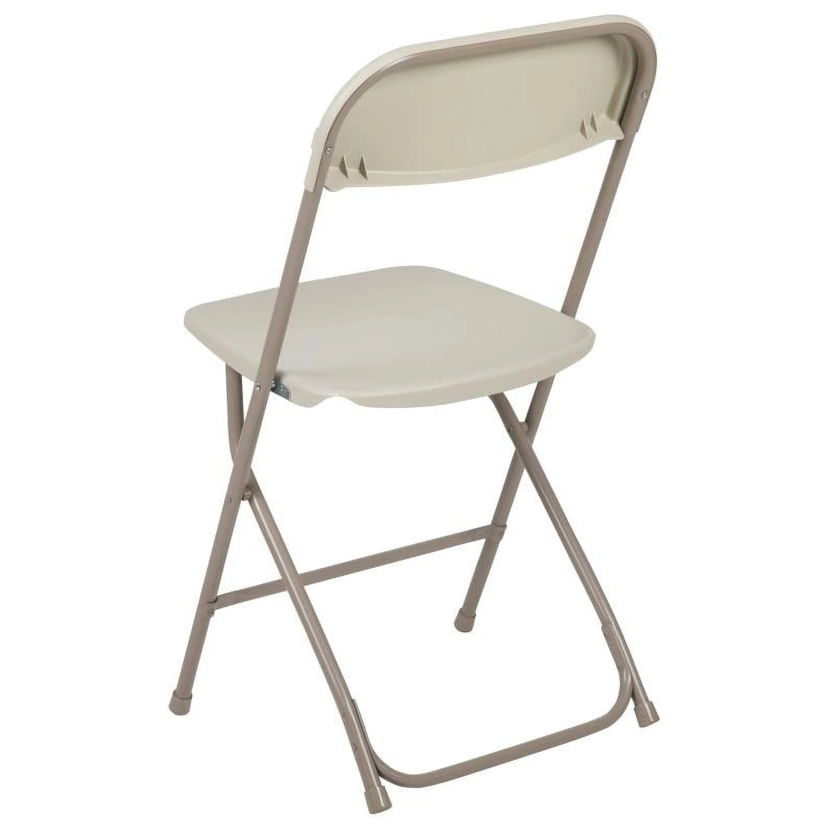 (50 PACK) 650 Lbs Weight Capacity Commercial Quality Beige Stackable Plastic Folding Chair - Heavy Duty Plastic Folding Chairs