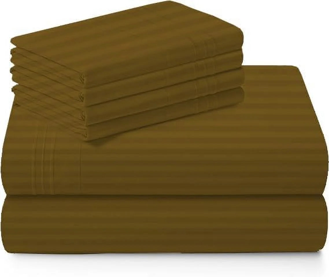 1000 Thread Count 4-Piece 100% Egyptian Cotton Bed Sheets Luxury Hotel Sheets Fits Mattress Upto 21" Deep Pocket, Twin XL Size - Burgundy Solid