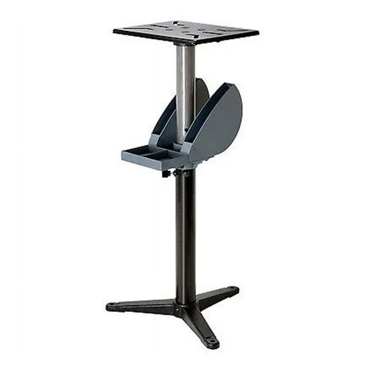 Master Mechanic Adjustable Cast Iron Base Grinder Pedestal with Tool Holder