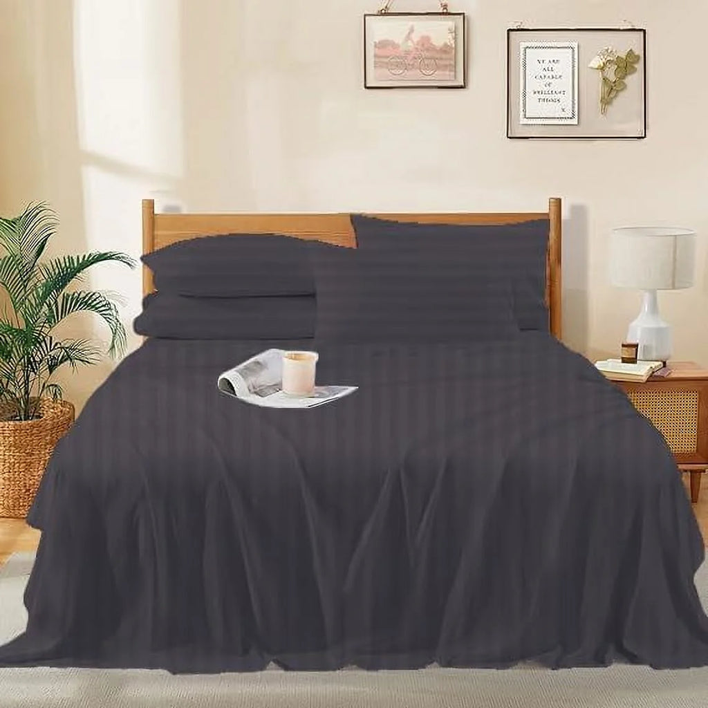 1000 Thread Count 4-Piece 100% Egyptian Cotton Bed Sheets Luxury Hotel Sheets Fits Mattress Upto 21" Deep Pocket, Twin XL Size - Burgundy Solid