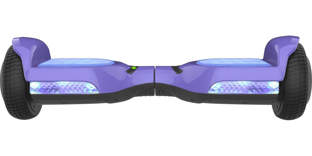 Voyager HoverBeam Purple Hoverboard with Light-up Wheels and Footboard. 185lb limit.